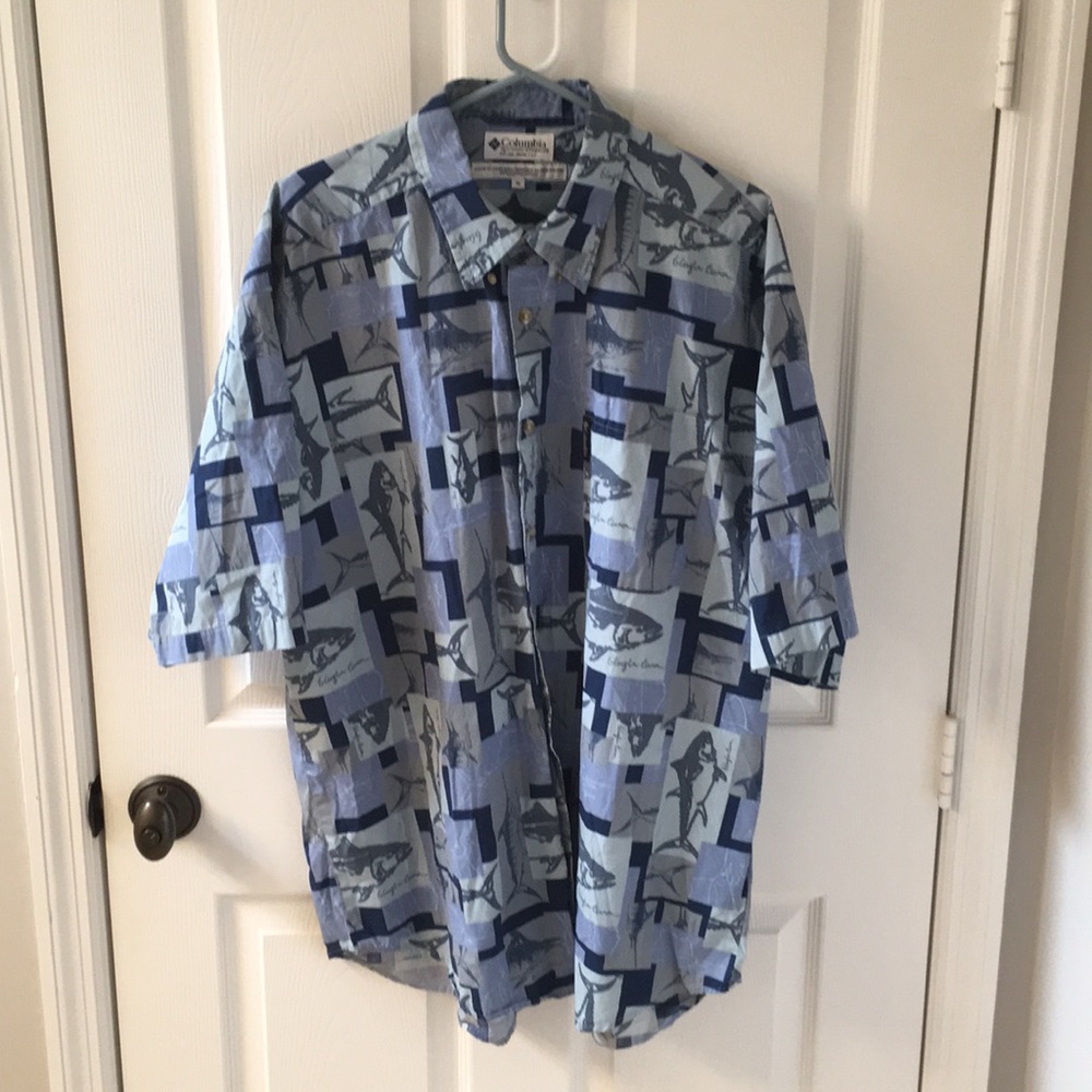 Columbia Short Sleeve Fish Shirt XL